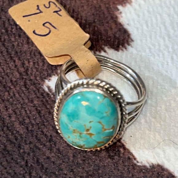 Kingman Turquoise Ring 925  NWOT - Picture 4 of 9